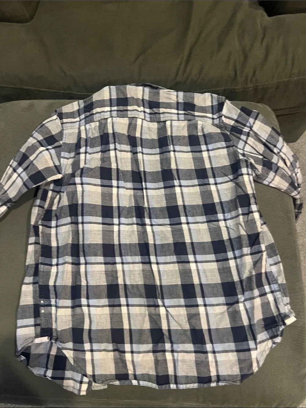 GAP plaid button